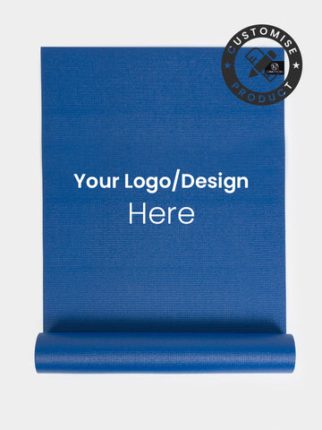 Personalised Custom Blue Yoga Mat 6mm With Custom Design